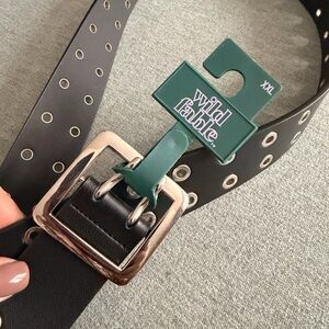 Wild Fable Black Belt with Silver Buckle